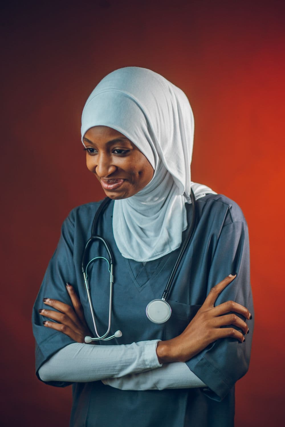 A health professional with a stethoscope